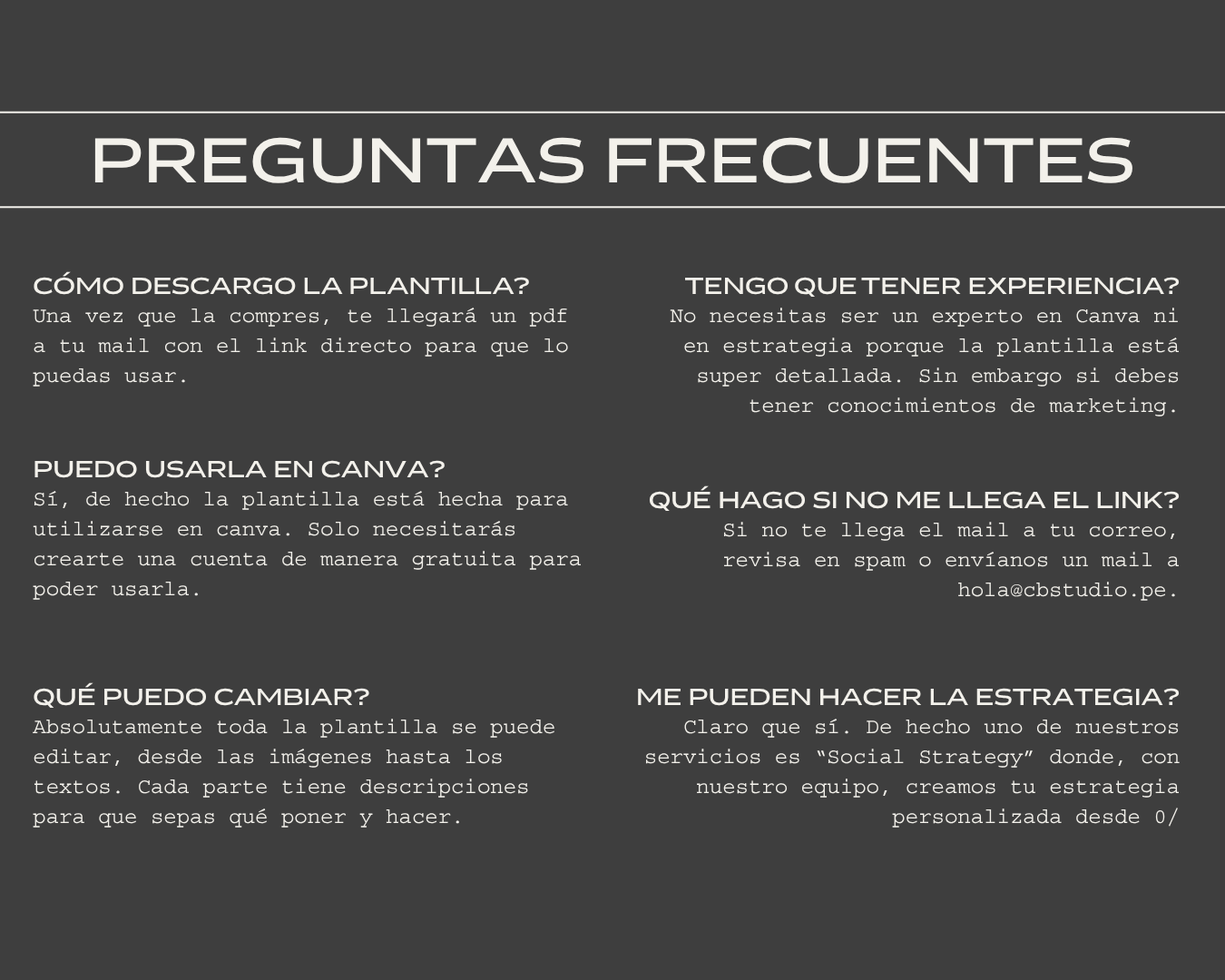 Plantilla Estrategia de Social Media